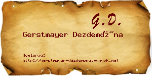 Gerstmayer Dezdemóna névjegykártya